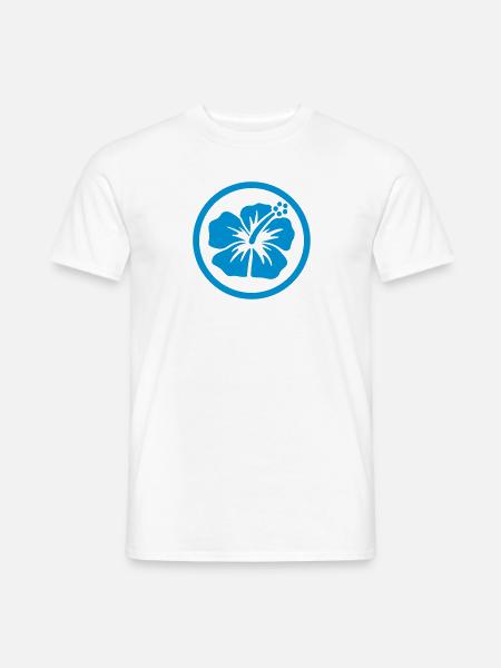 Hibiskus - Männer T-Shirt - Weiß