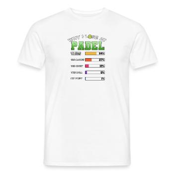 Raquette de padel Tennis Sport I Cadeau - T-shirt homme - blanc - Devant - AI Model Male 178 dark (178cm)