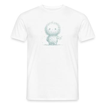 Cute Alien Overlord Funny Minimalist Saying - Men's T-Shirt - white - Front - AI Model Male 178 dark (178cm)