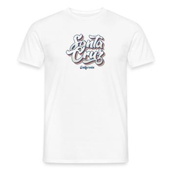Santa Cruz Californie vintage rétro surfing ville - T-shirt homme - blanc - Devant - AI Model Male 178 dark (178cm)