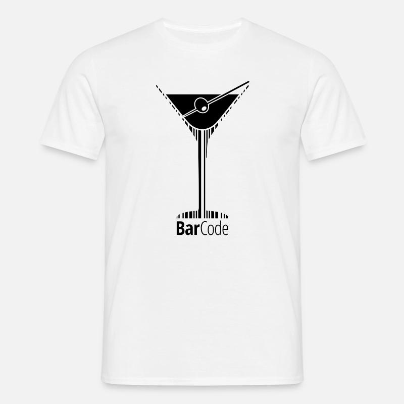 BarCode Martini - Männer T-Shirt - Weiß
