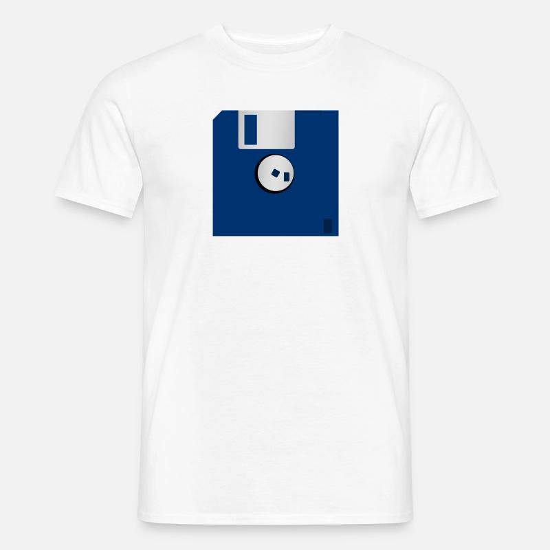 Diskette - Männer T-Shirt - Weiß