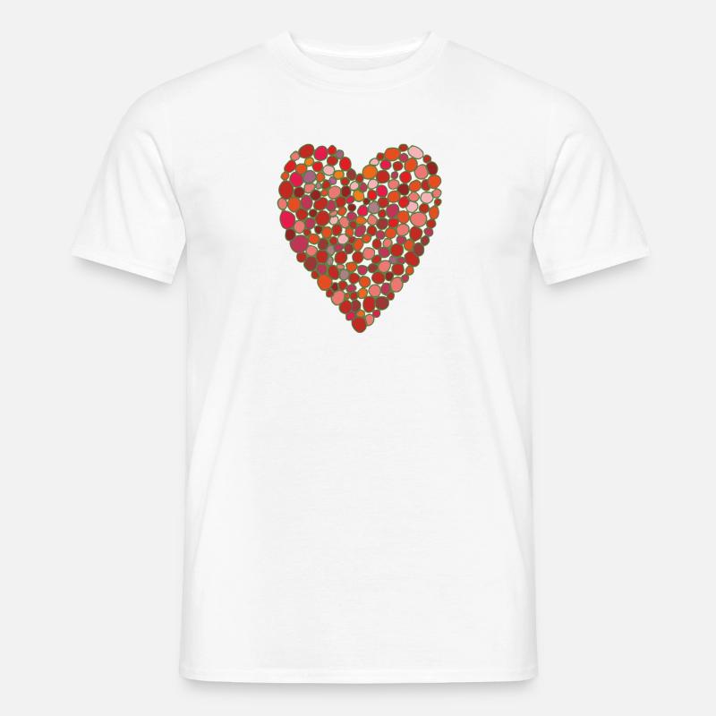 bubble herz - Männer T-Shirt - Weiß