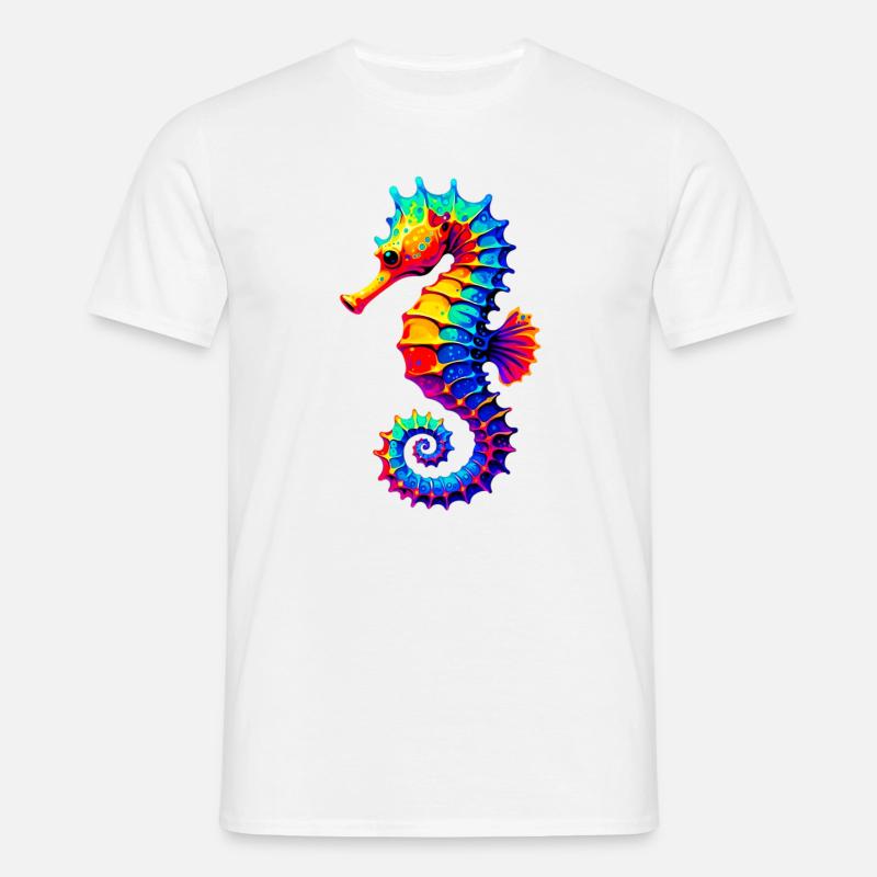 Seepferdchen - Männer T-Shirt - Weiß