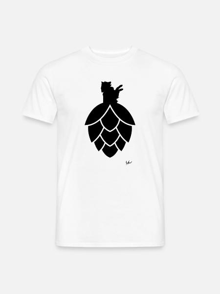 Hopfenhund - Männer T-Shirt - Weiß