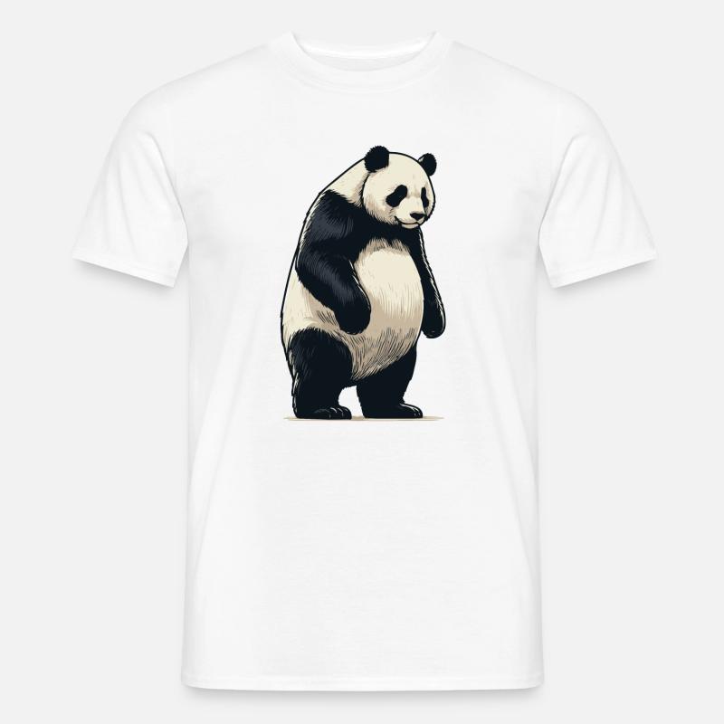 Panda - Männer T-Shirt - Weiß