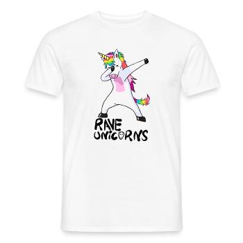 Logo Rave Licornes Noir Texte - T-shirt homme - blanc - Devant - AI Model Male 178 dark (178cm)