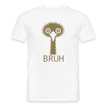 Skurriles minimalistisches Strauß und Emu Design - Männer T-Shirt - Weiß - Vorne - AI Model Male 178 dark (178cm)