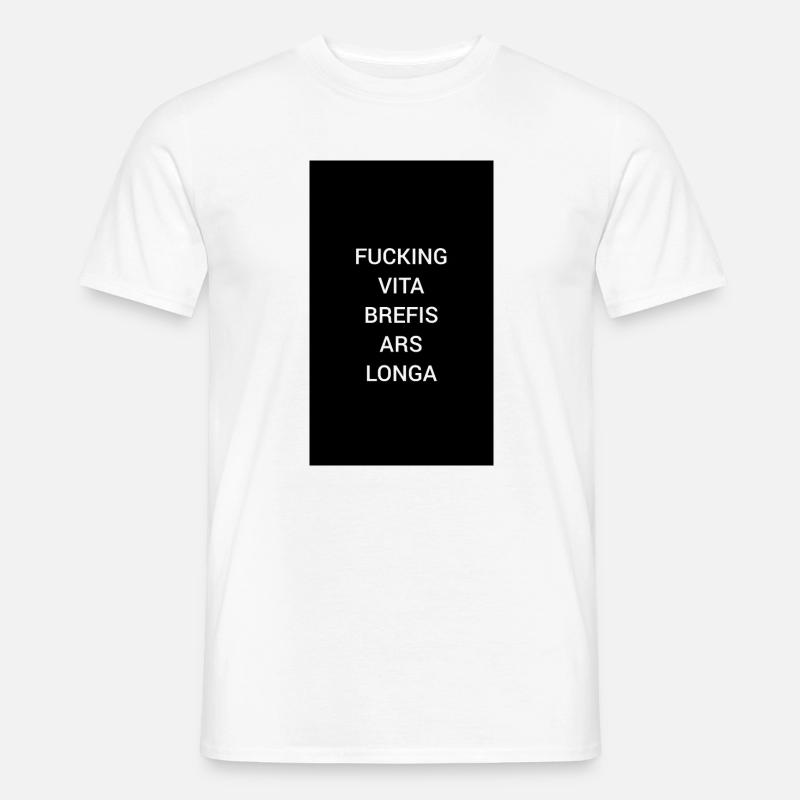 Fuckingvitabrefisarslonga  - Männer T-Shirt - Weiß