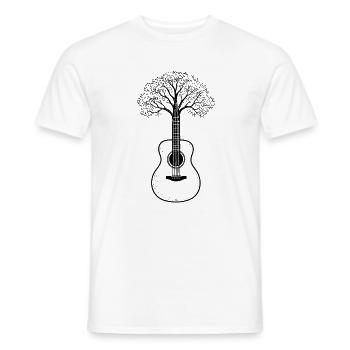 Baum Guitar – Creative for Musicians, Guitarists - Men's T-Shirt - white - Front - AI Model Male 178 dark (178cm)