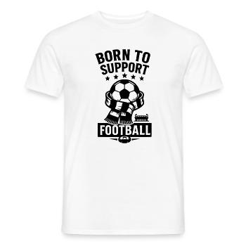 support football - Men's T-Shirt - white - Front - AI Model Male 178 dark (178cm)