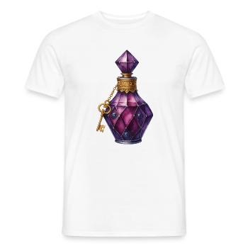 Magic Potion Elixir Vial Jewel Spell Potion - Men's T-Shirt - white - Front - AI Model Male 178 dark (178cm)