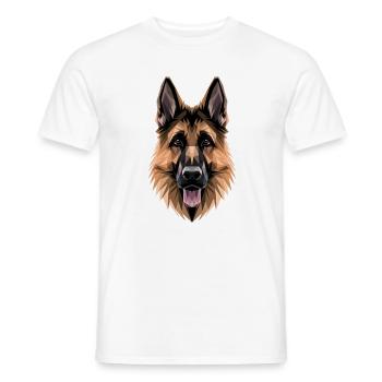 German Shepherd Dog Love German Shepherd Dog Dogs - Men's T-Shirt - white - Front - AI Model Male 178 dark (178cm)