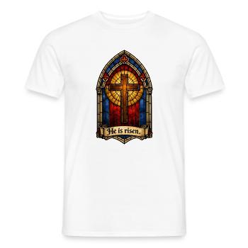 Il est ressuscité - T-shirt homme - blanc - Devant - AI Model Male 178 dark (178cm)