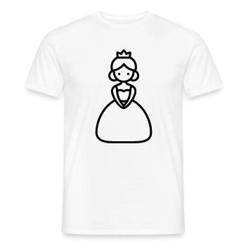 princess - Men's T-Shirt - white - Front - AI Model Male 178 dark (178cm)