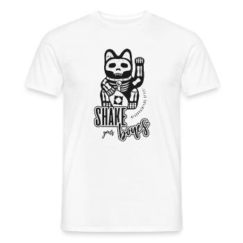 Skelett Winkekatze - Shake your Bones - Männer T-Shirt - Weiß - Vorne - AI Model Male 178 dark (178cm)