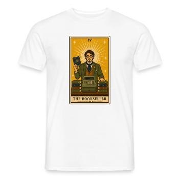 Buchhändler | Bücher Beruf Tarot - Männer T-Shirt - Weiß - Vorne - AI Model Male 178 dark (178cm)