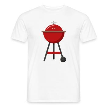 Barbecue barbecue - T-shirt homme - blanc - Devant - AI Model Male 178 dark (178cm)