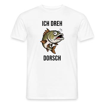 Ich Dreh Dorsch Angeln Fisch Humor Spruch - Männer T-Shirt - Weiß - Vorne - AI Model Male 178 dark (178cm)