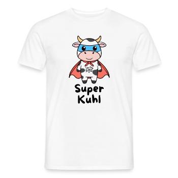 Super Kuhl – Superhelden Kuh - Männer T-Shirt - Weiß - Vorne - AI Model Male 178 dark (178cm)