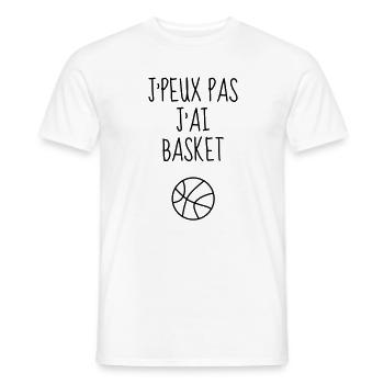 Basketball - Basket ball - Basket-ball - Baskette - Männer T-Shirt - Weiß - Vorne - AI Model Male 178 dark (178cm)