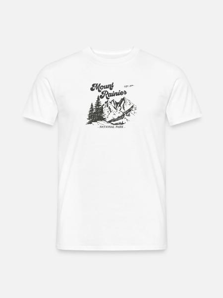 Mount Rainier Nationla Park Washington Berge - Männer T-Shirt - Weiß