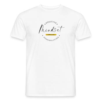 Positives Mindset, grenzenlose Möglichkeiten - Männer T-Shirt - Weiß - Vorne - AI Model Male 178 dark (178cm)