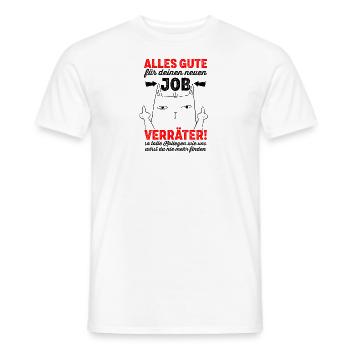 Alles gute für deinen neuen Job Verräter Abschied - Männer T-Shirt - Weiß - Vorne - AI Model Male 178 dark (178cm)