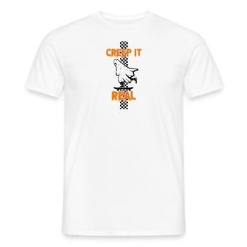CREEP IT REAL Halloween Ghost - Männer T-Shirt - Weiß - Vorne - AI Model Male 178 dark (178cm)