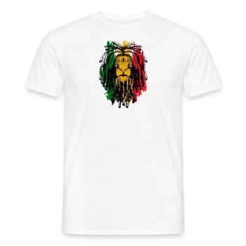 Reggae Music Lion Rasta Rastafari Jamaïque - T-shirt homme - blanc - Devant - AI Model Male 178 dark (178cm)