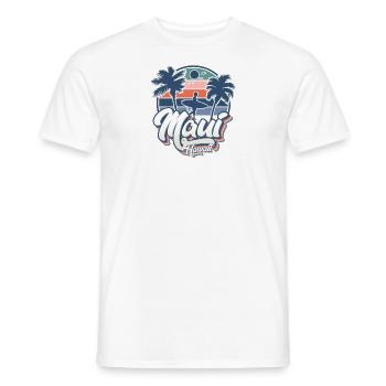 Maui Hawaii Surfen 70er Jahre Strand retro vintage - Männer T-Shirt - Weiß - Vorne - AI Model Male 178 dark (178cm)