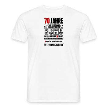 70. Geburtstag Männer Frauen Lustig 70 Jahre - Männer T-Shirt - Weiß - Vorne - AI Model Male 178 dark (178cm)