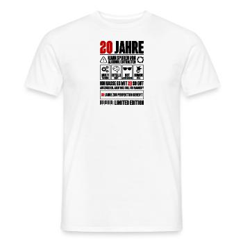 20. Geburtstag Männer Frauen Lustig 20 Jahre - Männer T-Shirt - Weiß - Vorne - AI Model Male 178 dark (178cm)
