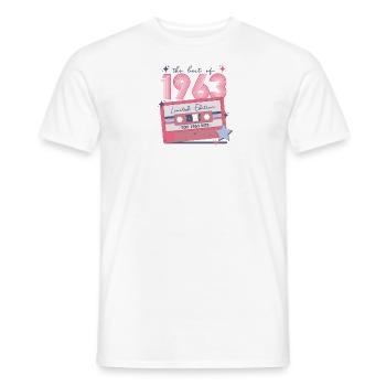 1963 Anniversaire né en 1963 Retro Vintage - T-shirt homme - blanc - Devant - AI Model Male 178 dark (178cm)