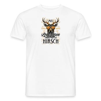 Mei Lederhosn is in da Wäsch Lederhose Ersatz - Männer T-Shirt - Weiß - Vorne - AI Model Male 178 dark (178cm)