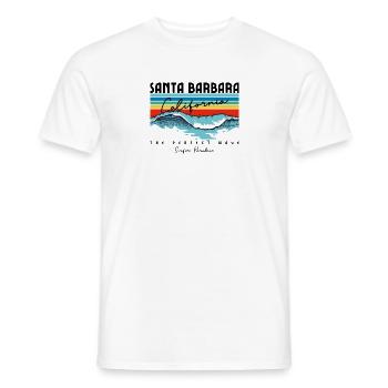 Santa Barbara California Sonnenuntergang Retro - Männer T-Shirt - Weiß - Vorne - AI Model Male 178 dark (178cm)