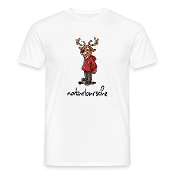 naturbursche waldbaden shinrin yoku waldmeditation - Männer T-Shirt - Weiß - Vorne - AI Model Male 178 dark (178cm)