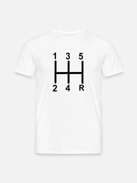 Gangschaltung - Männer T-Shirt - Weiß