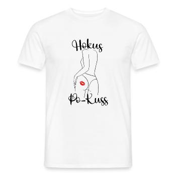 Hokus Pokuss - Po-Kuss - Männer T-Shirt - Weiß - Vorne - AI Model Male 178 dark (178cm)