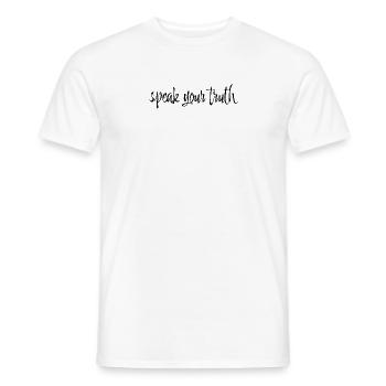 Parlez votreVérité - T-shirt homme - blanc - Devant - AI Model Male 178 dark (178cm)