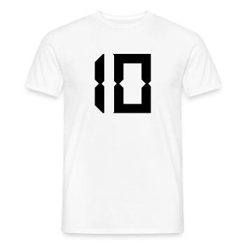 10. 10 YEARS. 10TH ANNIVERSARY. BIRTHDAY 10 YEARS. - Men's T-Shirt - white - Front - AI Model Male 178 dark (178cm)