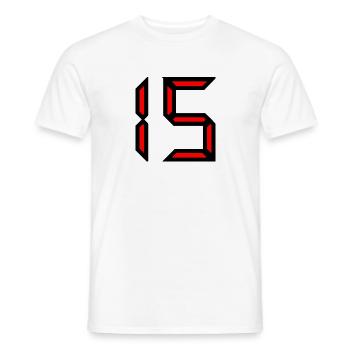 15. 15 JAHRE. 15-JÄHRIGES JUBILÄUM. GEBURTSTAG 15 JAHRE. - Männer T-Shirt - Weiß - Vorne - AI Model Male 178 dark (178cm)