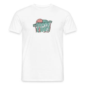 Santa Cruz Californie vintage rétro surfing ville - T-shirt homme - blanc - Devant - AI Model Male 178 dark (178cm)