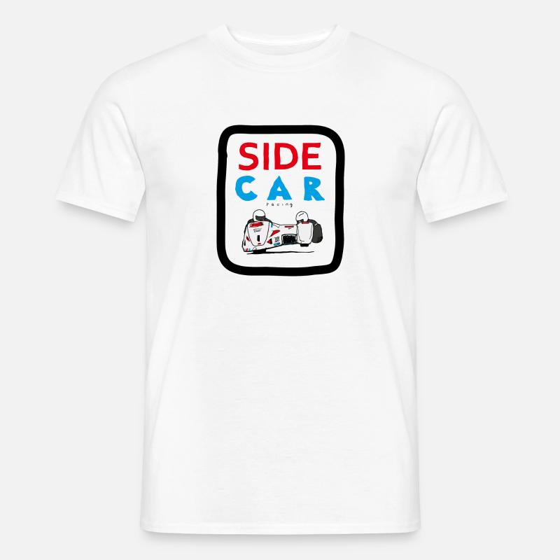 SIDE Autorennen - Männer T-Shirt - Weiß