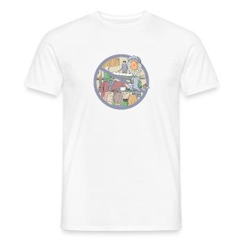 Flowers Dont Work - Men's T-Shirt - white - Front - AI Model Male 178 dark (178cm)