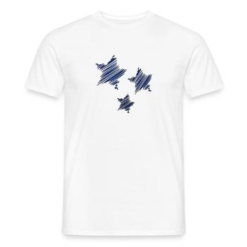ETOILE. STAR. ETOILES. FÊTE. ANNIVERSAIRE. NOËL. C - T-shirt homme - blanc - Devant - AI Model Male 178 dark (178cm)