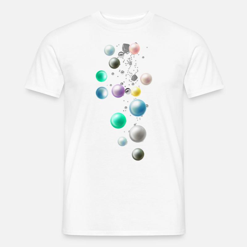 Bunte Perlen, Perlen,perle, Steine - Männer T-Shirt - Weiß