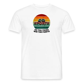 Yay Go Sports Funny Sports Vintage Retro - Men's T-Shirt - white - Front - AI Model Male 178 dark (178cm)
