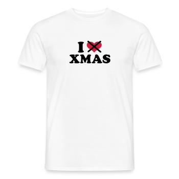 I hate xmas christmas - T-shirt homme - blanc - Devant - AI Model Male 178 dark (178cm)