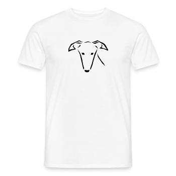 Greyhound head - Men's T-Shirt - white - Front - AI Model Male 178 dark (178cm)